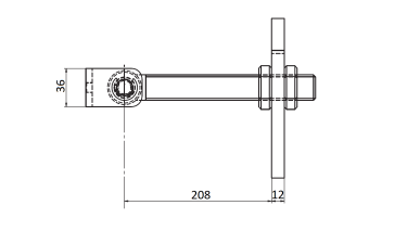 HL 24 G Петля регулируемая с пластиной крепления, 45-150 мм, М24