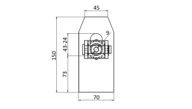 HL 24 G Петля регулируемая с пластиной крепления, 45-150 мм, М24