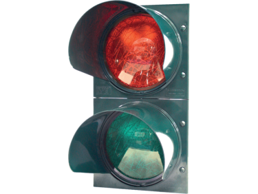 Светофор ламповый, 2-секционный, красный-зелёный, 230 В