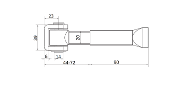 HW 20 Петля регулируемая с вкладышем с резьбой М20